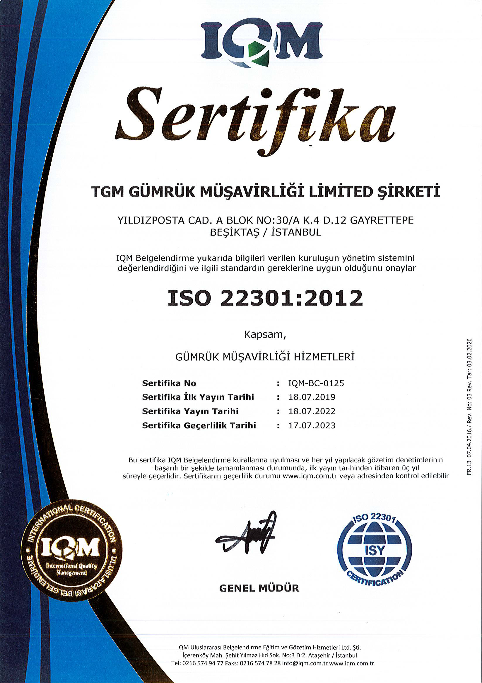 ISO 22301:2012